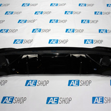 Диффузор BMW 5 G30 в стиле М-Performance черный глянец и насадки в стиле Akrapovic карбон 89-мм - AEShop