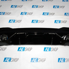 Диффузор BMW 5 G30 в стиле М-Performance черный глянец и насадки М черные 89-мм - AEShop